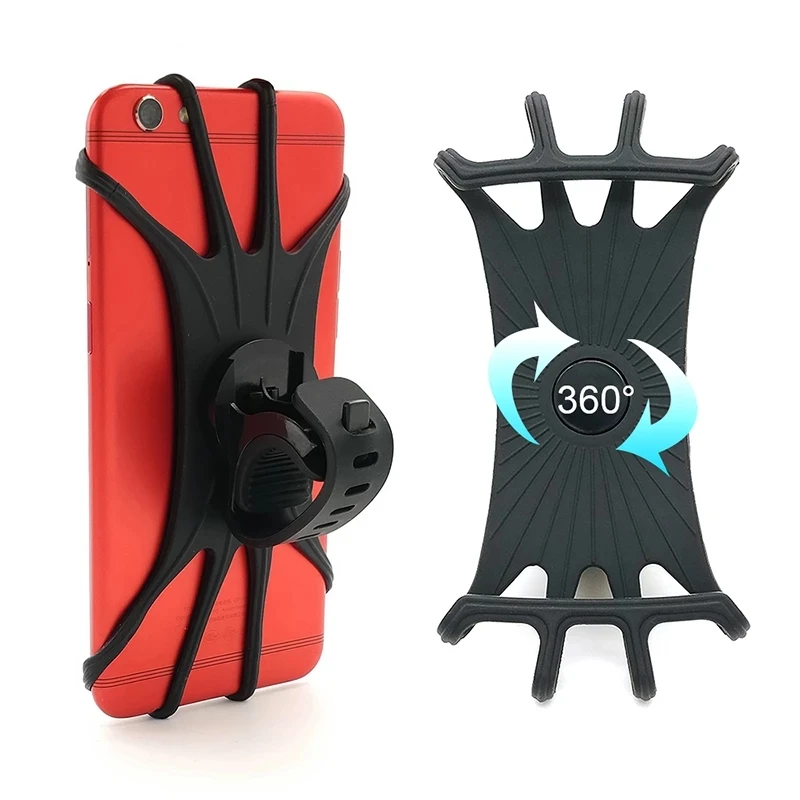 

Bicycle Mobile Phone Stand Integrated Universal High Elasticity Silicone Bicycle Holder Motorcycle Bike Handlebar Mount Bracket