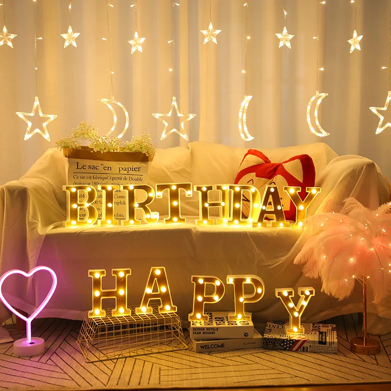 Светильник СВЕТОДИОДНЫЙ ночной с буквами и цифрами 22 см | Дом сад