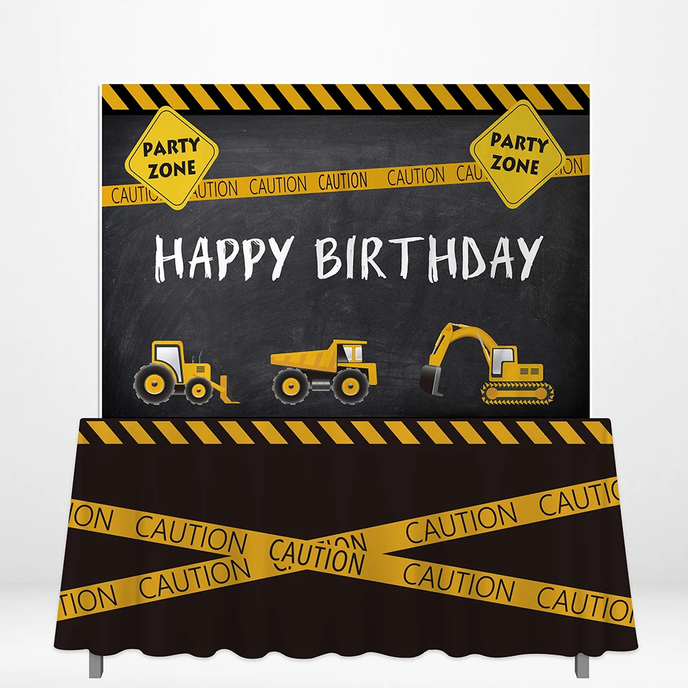 Allenjoy Engineering Team тематические фоны с днем рождения строительство экскаватор