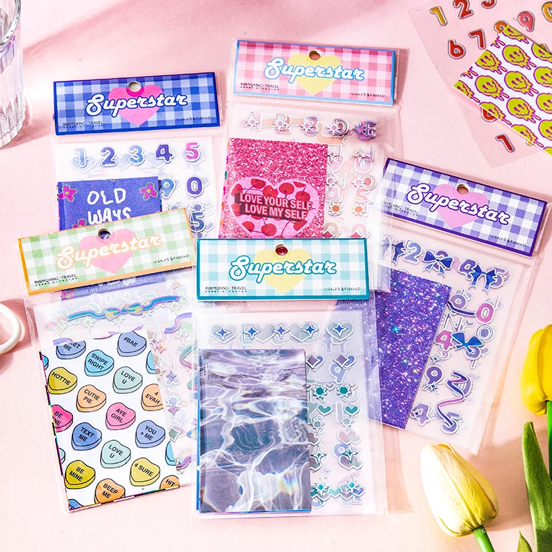 

8packs/LOT heartbeat signal series stationery sticker creative cute lovely decoration DIY PET sticker