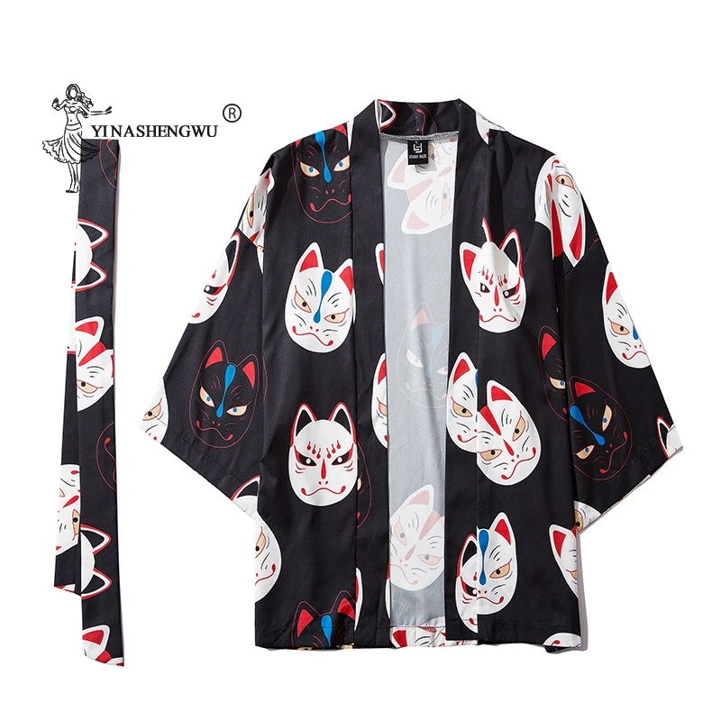 Одежда в японском стиле летняя одежда кимоно с принтом кардиган японский тренд