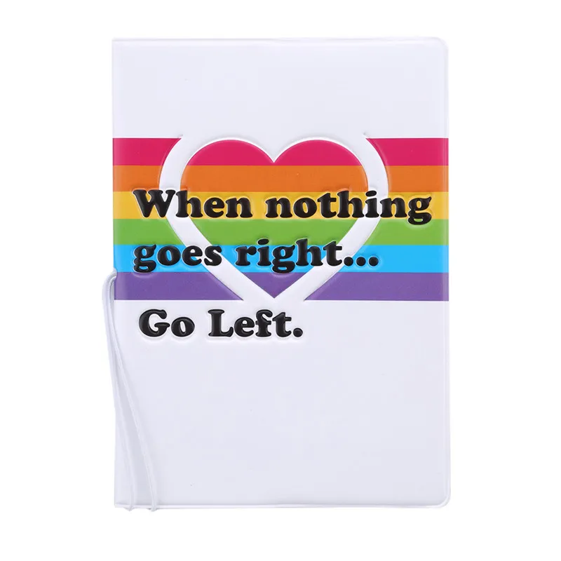 Мужская и женская радужная полоса девиз жизни Обложка для паспорта