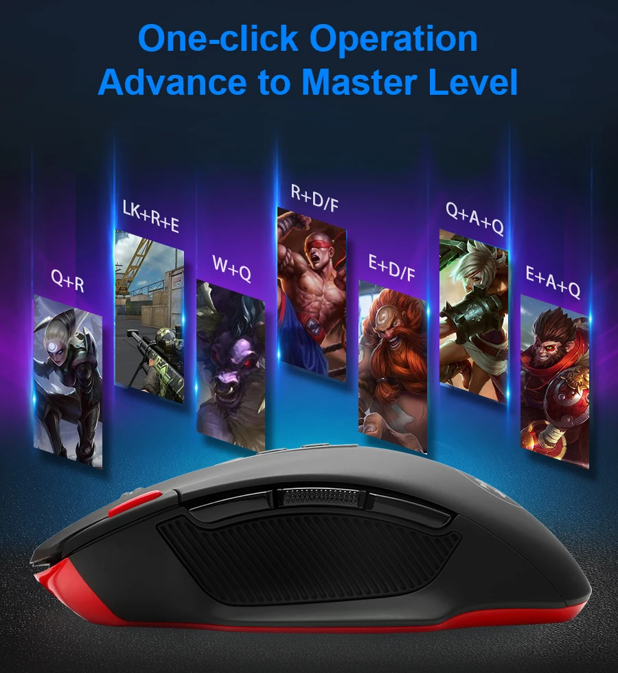 Redragon SHARK M688 Беспроводная программируемая игровая мышь 5000 dpi 10 кнопок эргономичная для overwatch геймерская мышь для ноутбука ПК компьютера