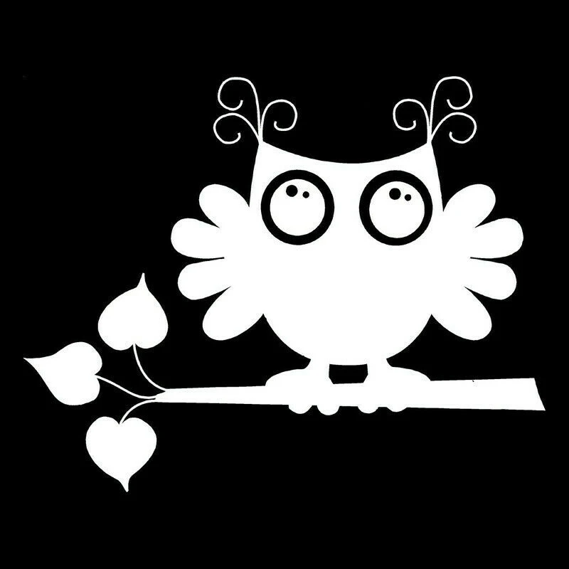 

13,4*10,6 см милая и забавная Сова на ветке для автомобиля/бампера/окна Виниловая наклейка для автомобиля