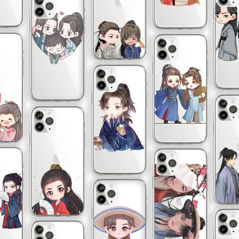 

Word of honor cartoon Phone Case Transparent for iPhone Samsung A S 11 12 6 7 8 9 30 Pro X XS Max XR Plus lite Clear mobile bag