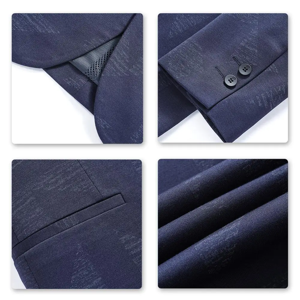 YUNCLOS мужской вязанный блейзер с двумя пуговицами деловой Повседневный тонкий