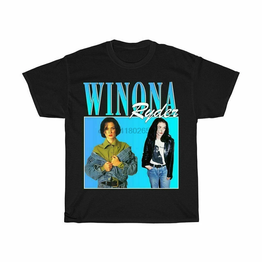 Новинка Винтажная Футболка WINONA RYDER в стиле 90-х унисекс размер S-5XL |