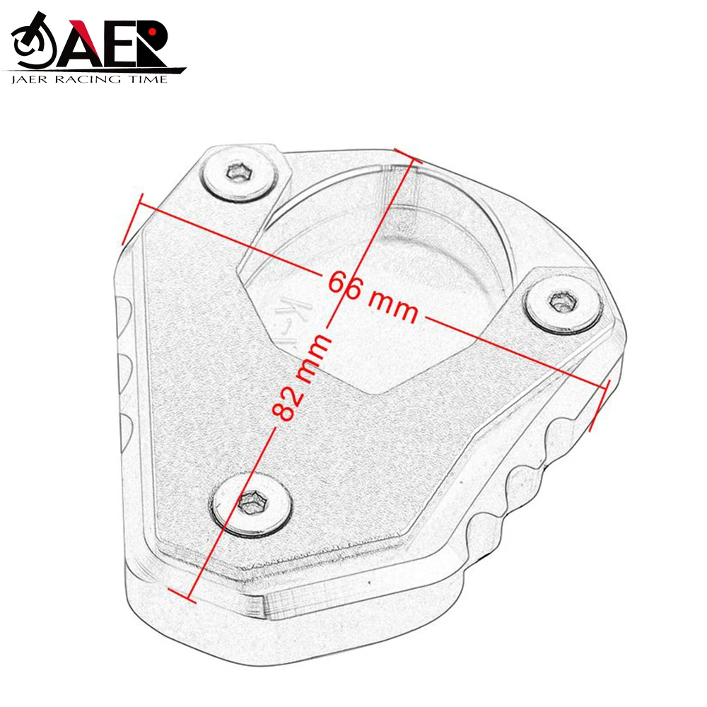 

Motorycle Versys650 CNC Kickstand For Kawasaki Versys 650 2015-2018 Moto Side Stand Plate Pad Enlarge Extension