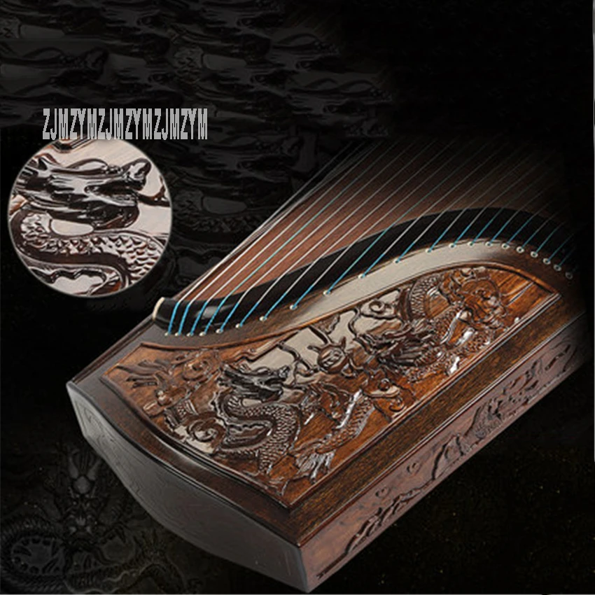 Guzheng золотистые шелковые из массива дерева ручная резка глубокая инструменты для