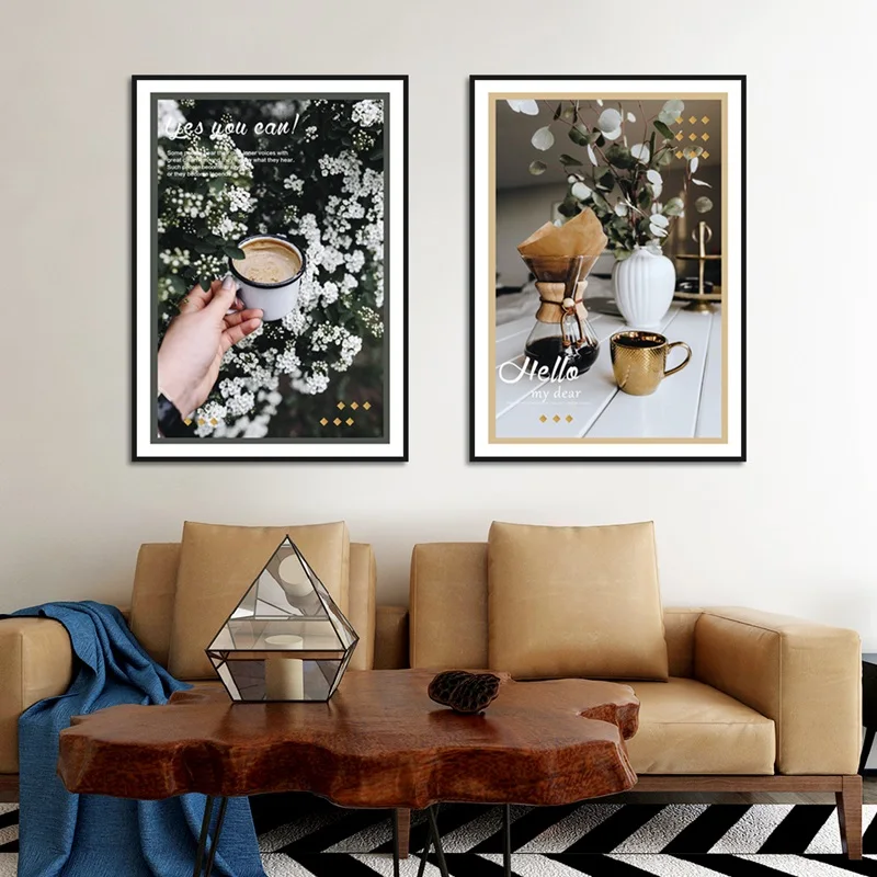 

Литературный свежий стиль кафе растение цветок фото холст картины плакаты и принты настенные картины для гостиной домашний декор