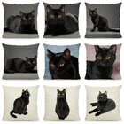 XUNYU милые Бомбей чехол для подушки с кошкой животных Печать Подушка Чехол украшение дома, диванная Декоративная Подушка Чехол размером 45*45 см DWM006
