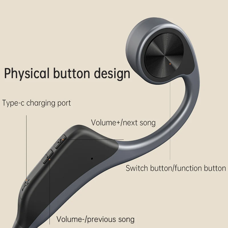 2021 new bluetooth headphone wireless bone conduction headset with 8g memory headphones for android sony xiaomi huawei earphone free global shipping