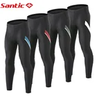 Santic мужские велосипедные брюки зимние велосипедные длинные брюки на подушке MTB велосипедные брюки для спорта на открытом воздухе Светоотражающие Азиатские размеры