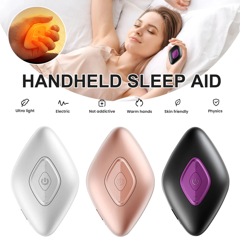 

Sleep Aid Device Hand Sleep Helper Warmer Handheld Micro-Current Intelligent Sleep Aid Tool Stress Anxiety Relief for Adults
