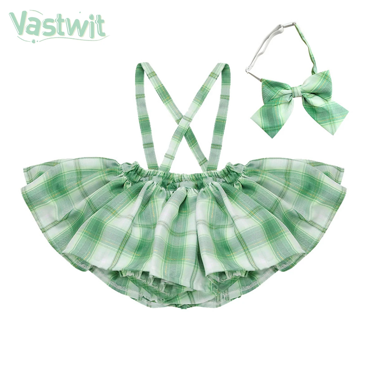 

2021 Toddler Kids Baby Girl Plaid Mini Overall Skirt Children Party Princess Bow Bib Strap Lattice JK Skirt Clothes Outfits 1-6T