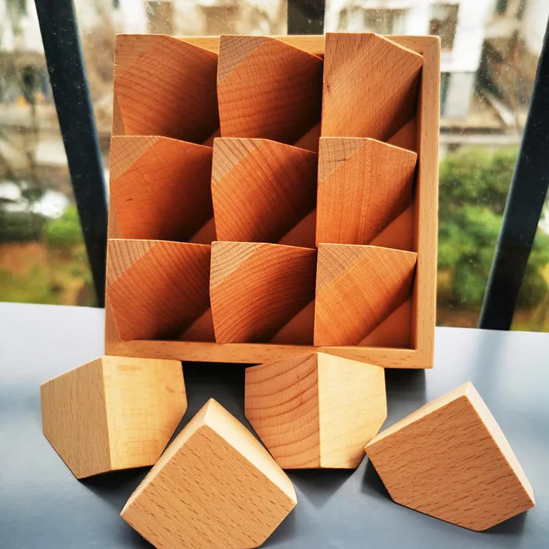 18 шт./компл. ручная роспись Буковые деревянные кирпичи с цветами/роспись своими