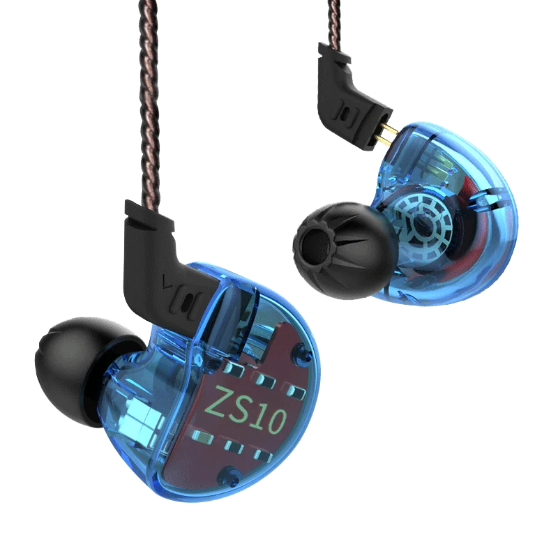 Гибридные Внутриканальные наушники KZ ZS10 4BA + 1DD Hi Fi для бега спортивные вкладыши