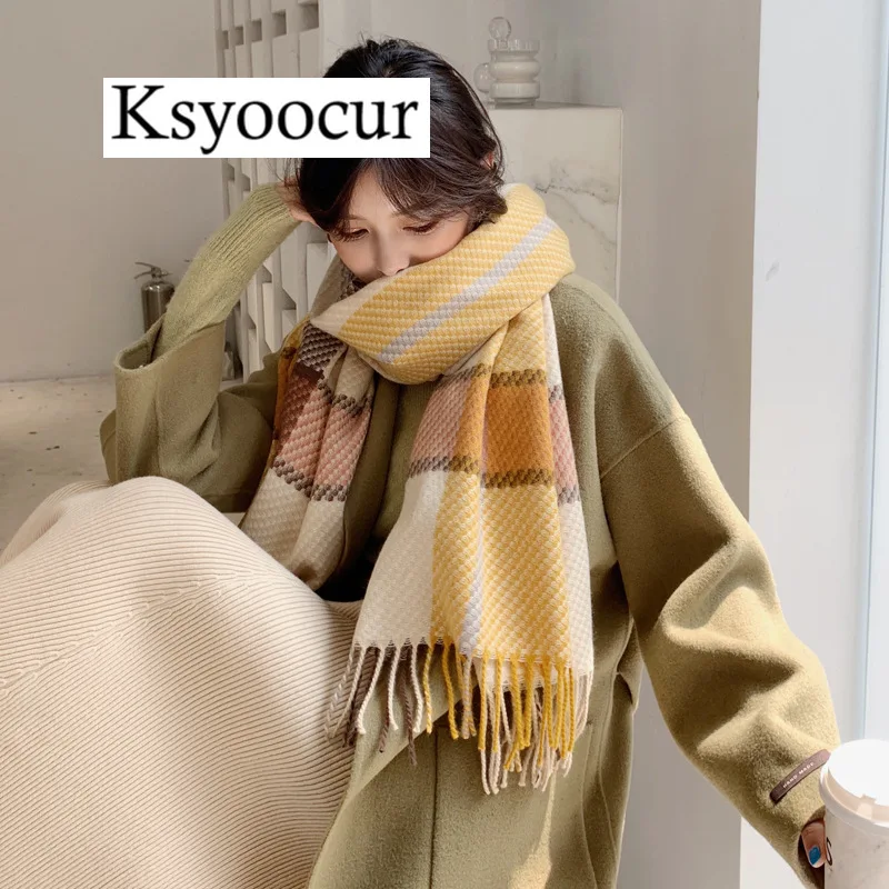 Женский кашемировый шарф Ksyoocur длинный теплый Размеры 200*70 см для осени и зимы 2020| |
