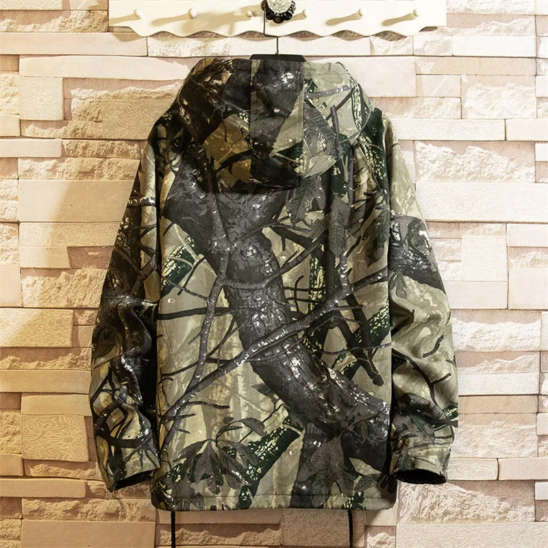 

И весна 2020 новые осенние мужские камуфляжные куртки пальто камуфляжная Повседневная куртка с капюшоном мужская панк одежда больших размер...