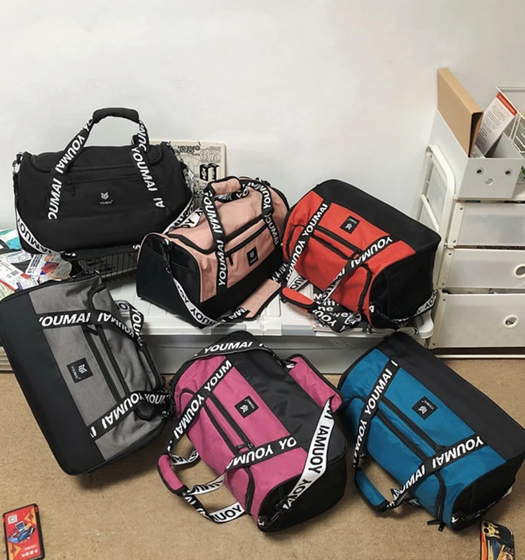 Women's Sports Fitness Yoga Bag Messenger Portable Backpack Large Capacity Dry Wet Separation Swimming Training Bag 2021