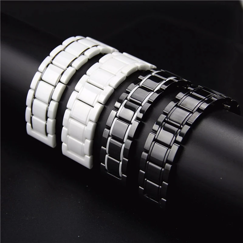 

20mm 22mm Luxury Ceramic band For Samsung active 46/42 Watch For Amazfit Pace/Stratos 2 /Bip Smart Watch ceramic strap