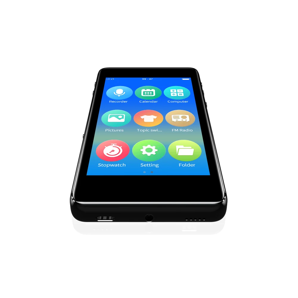 Металлический MP3 плеер Bluetooth 5 0 Полноэкранный сенсорный экран 3 дюйма встроенный