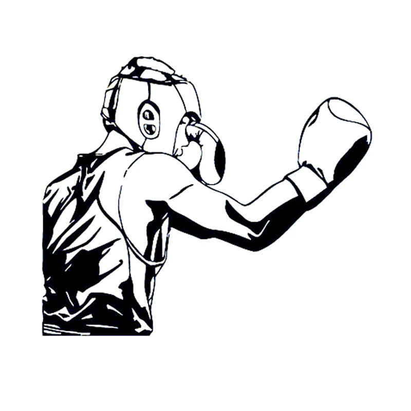 

Creative Boxing Sport Silhouette PVC Decals Car Sticker 17.1cm * 14.9cm