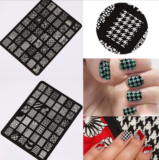 ANGNYA 1 шт. новые модные горячие шаблоны для дизайна ногтей стальные пластины