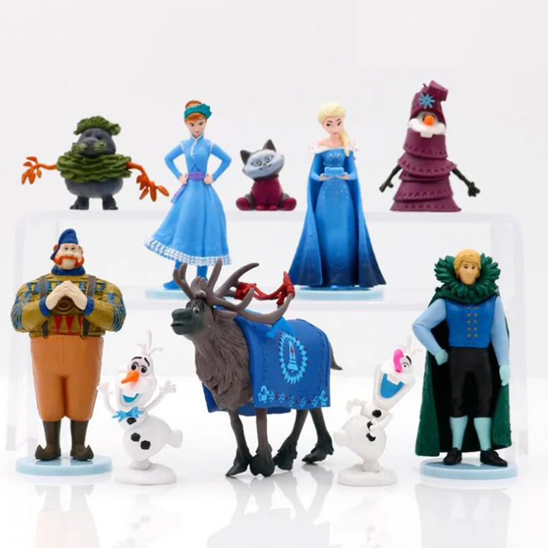 10 шт./компл. игрушки Disney Холодное сердце 2 Анна Эльза Кристоф Олаф 3 5 см фигурки