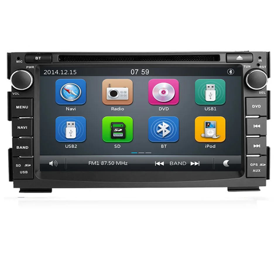 Автомагнитола 2DIN 7 дюймов DVD плеер мультимедийный для Kia Ceed 2010 2011 2012 Venga GPS Glonass