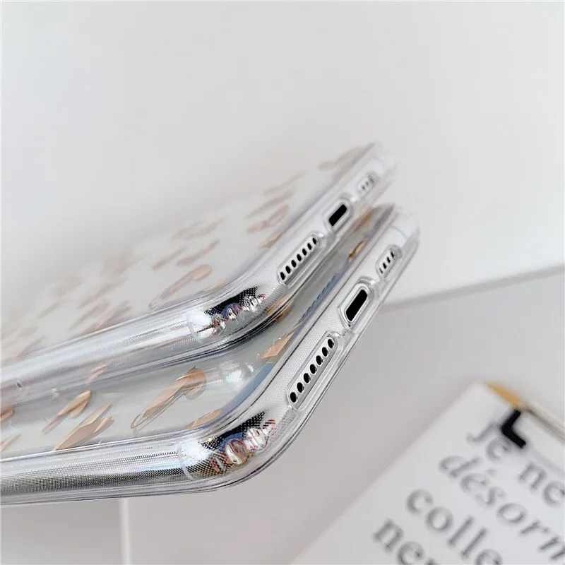 Прозрачный чехол с золотым покрытием и сердечком для iPhone 11 Pro Max XR X XS 7 8 Plus 6 S задняя