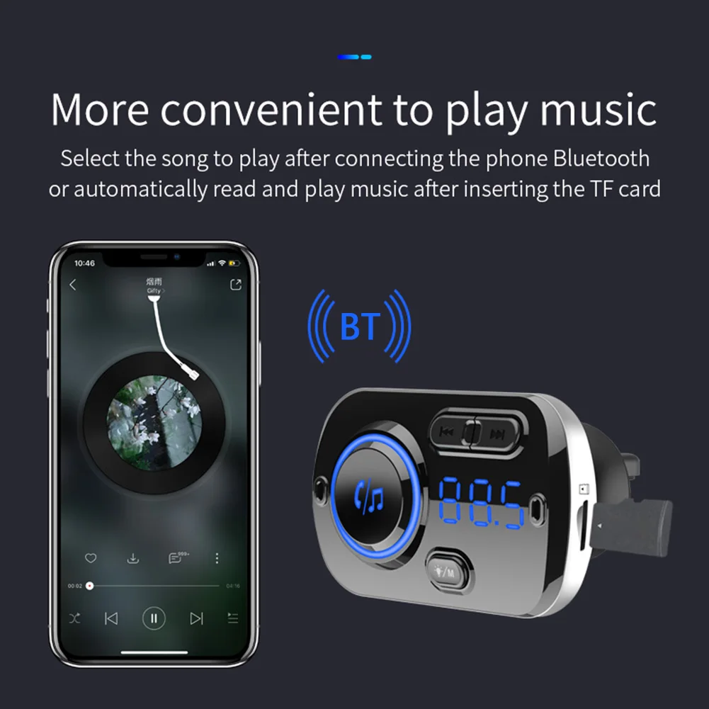 Bluetooth приемник FM передатчик BC49BQ автомобильный TF U диск MP3 аудио музыкальный плеер