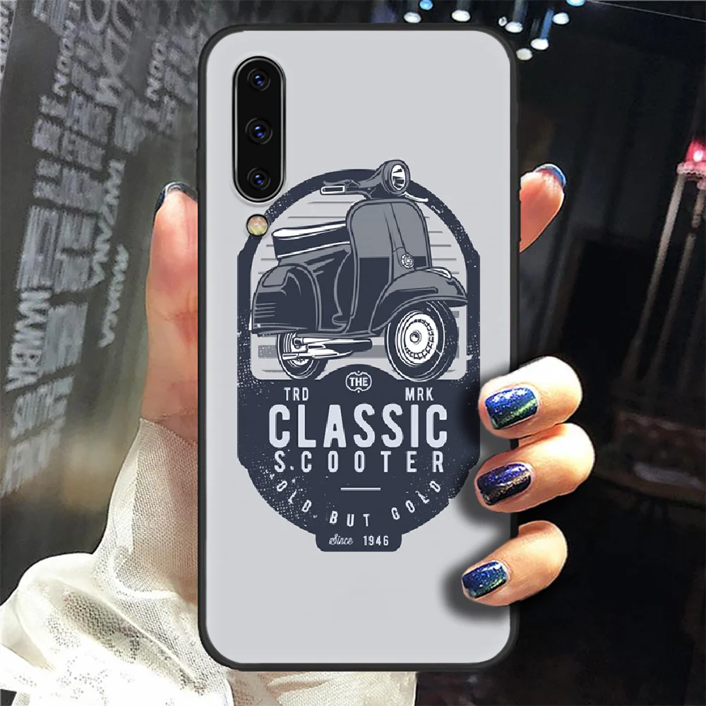 

Vespa Scooter Phone Case Cover For Samsung Galaxy A7 8 10 20 20e 21 30 30S 31 41 50 50S 51 70 71 91 black Coque Pretty Funda