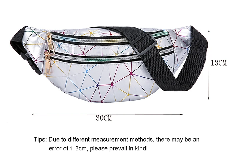 

Holographic Fanny Pack Women's Belt Bag Female Waist Bags Laser Chest Phone Pouch Lady Banana Purse Bum Bag Kidney