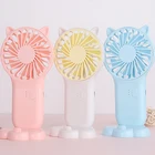 Мультфильм милый ручной вентилятор USB Перезаряжаемые Портативный вентилятор мобильный телефон кронштейн Портативный стол вентиляторы охлаждения для отдыха на открытом воздухе вентиляторы