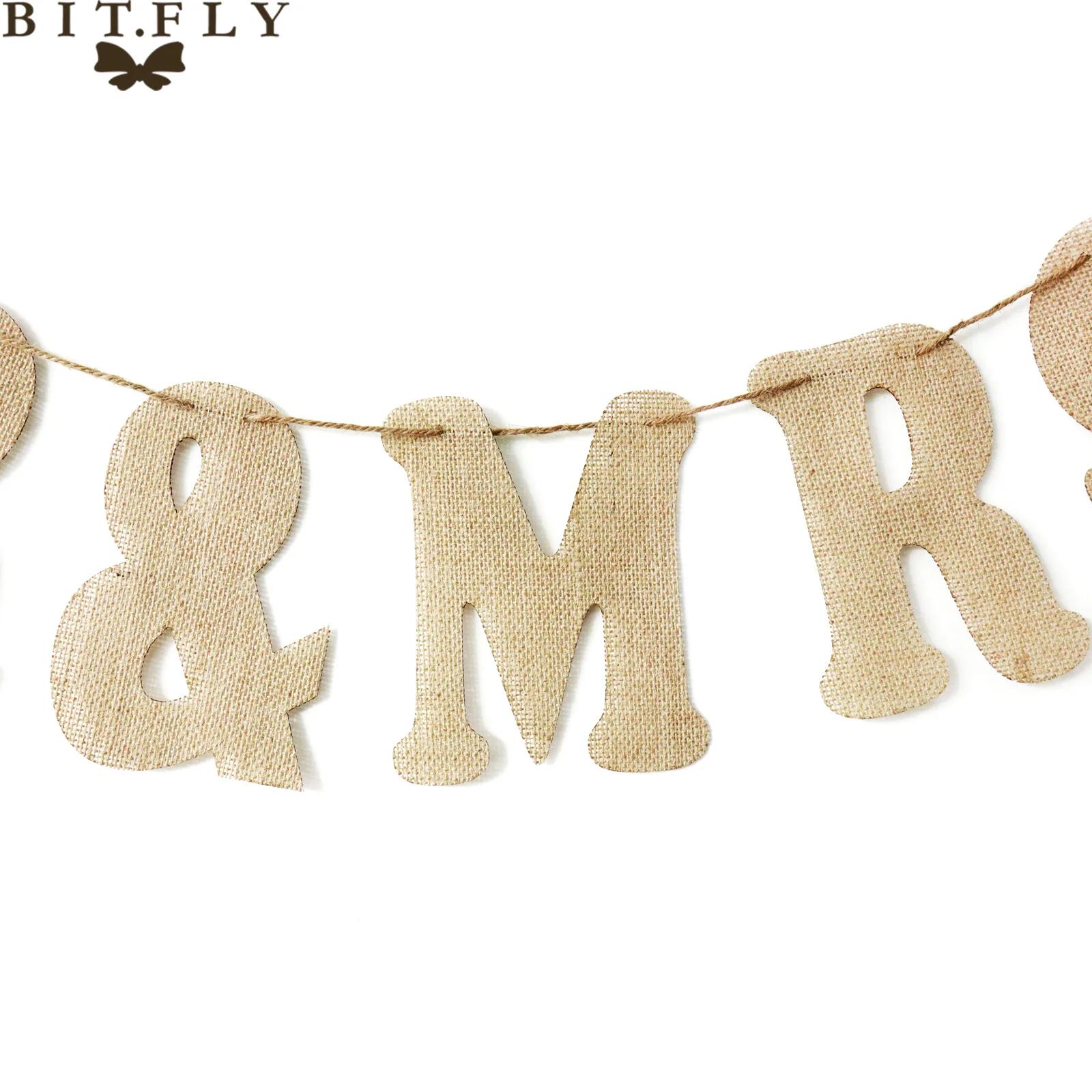Винтажная грубая мешочная ткань Mr& Mrs полотняные флаги-гирлянды флажок с буквами для DIY для свадьбы, помолвки приборы для декорации