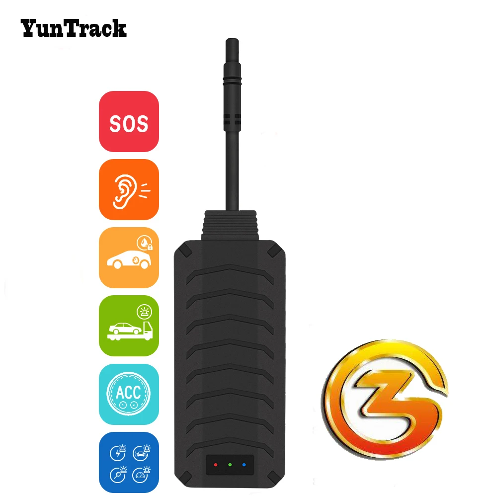 

Car GPS Tracker 2G 3G GSM SOS Voice Monitor Cut Off Oil device Towed away move ACC status SMS Alarm Locator Tracking Free APP