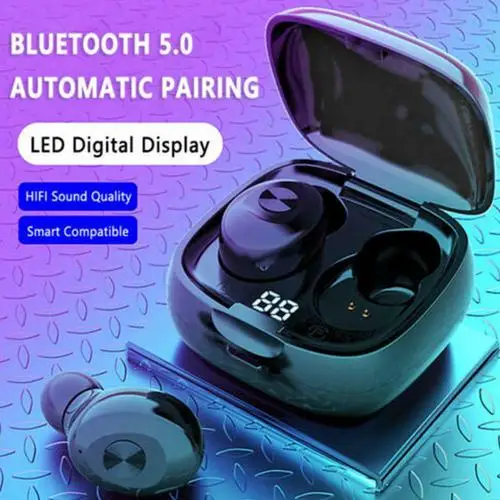 

TWS Bluetooth 5.0 Earphones 2200mAh Charging Box Wireless Headphone 9D Stereo Sports Waterproof Earbuds Headsets With Microphone