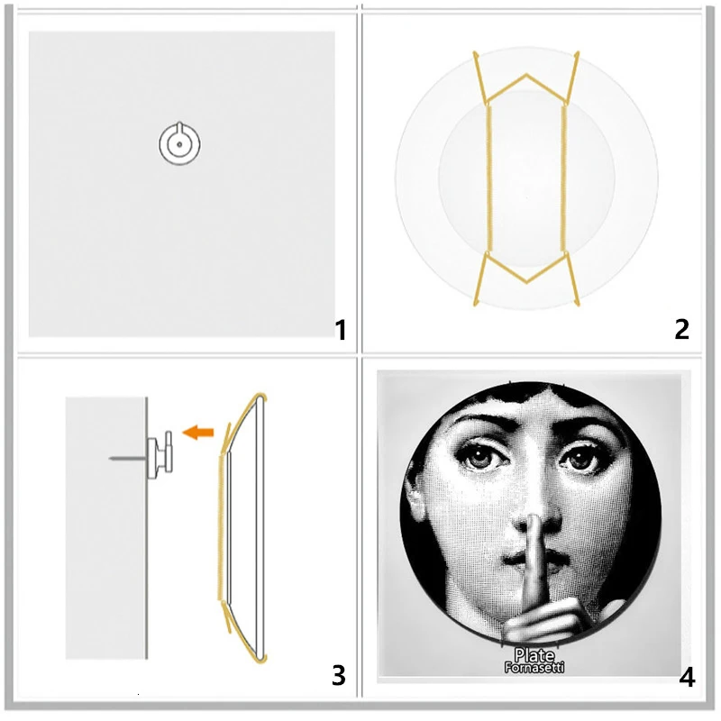 8 дюймов Винтаж тарелки скандинавском домашнюю студию отель бар декоративный фон
