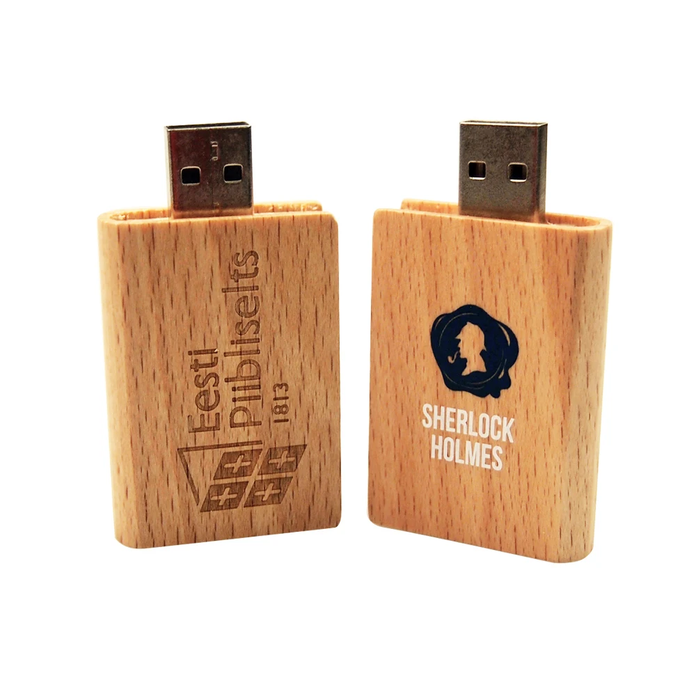 Изготовленный На Заказ резные логотип деревянная книжная USB 2 0 флеш накопитель