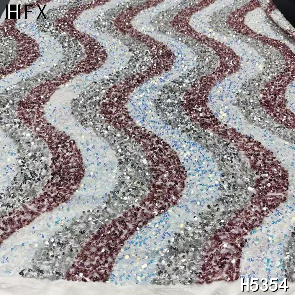 HFX белая африканская бархатная кружевная ткань с блестками 2021 вышивка