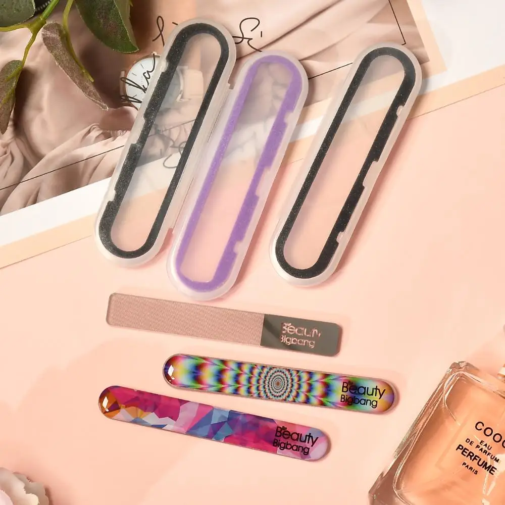 BeautyBigBang Nano цветная стеклянная пилка для ногтей очищаемая блестящая шлифовальная буфера Маникюрный Инструмент для маникюра nagelvijl limas