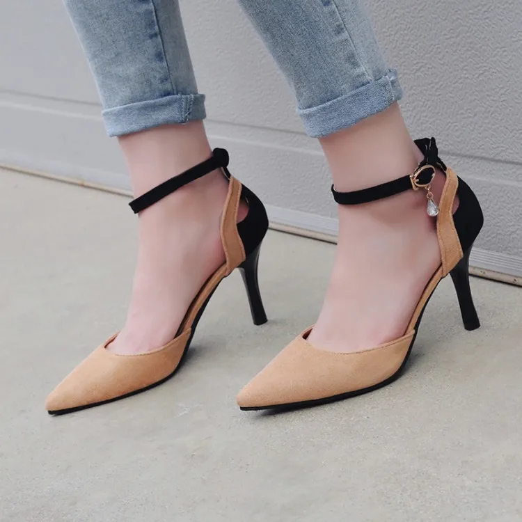 Новинка сандалии Baotou женские туфли на высоком каблуке-шпильке в римском стиле