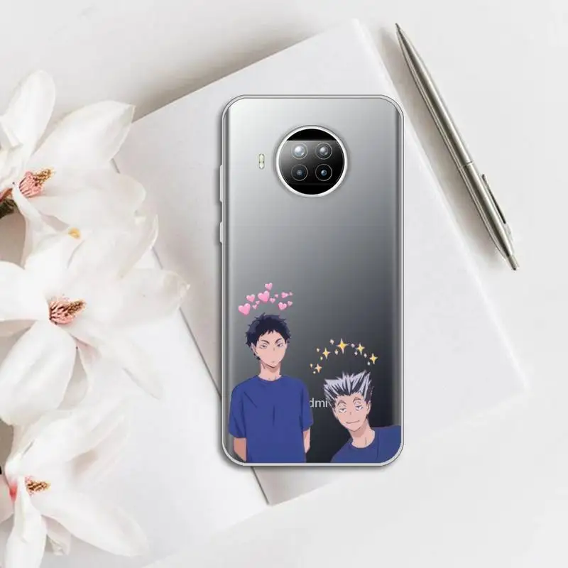 

Haikyuu Phone Case Transparent for Xiaomi mi Redmi note 10 t 8 9 pro lite 11 Samsung S 8 9 10 20
