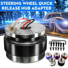 Universal Car Interior Part Racing Steering Wheel 6 Hole Aluminum Car Quick Release Steering Wheel Snap Off Hub Adapter Boss Kit