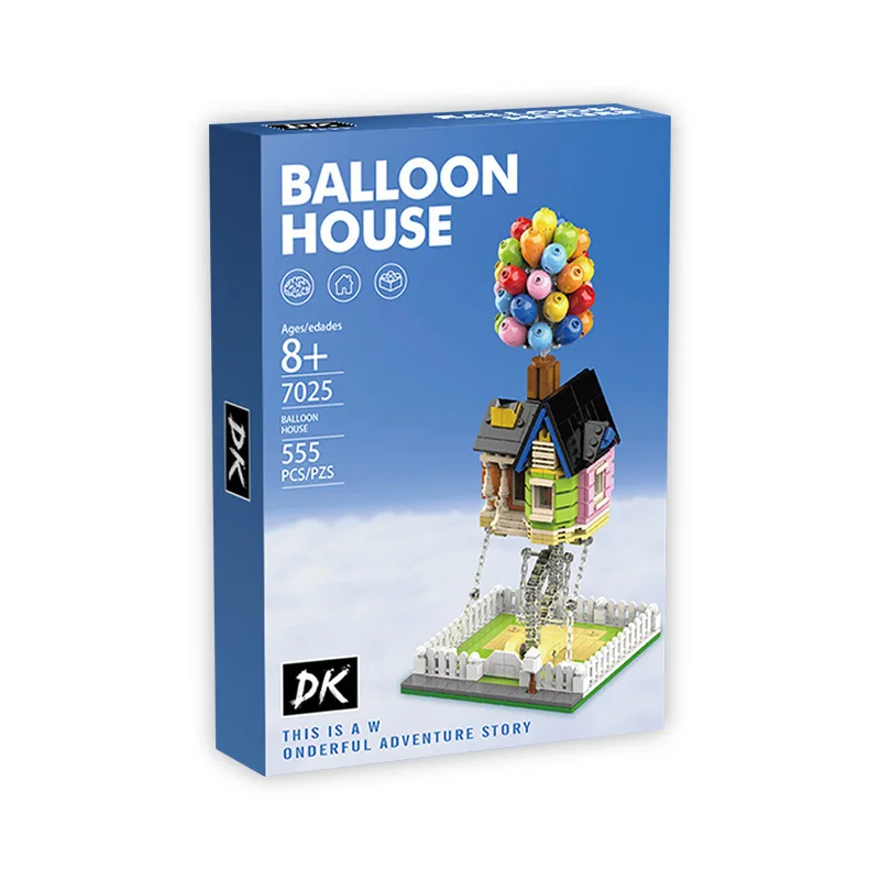 

DK MOC 7025 Movie Series Creative Floating Balloon House Pull Model Decoration Building 555PCS Block Toys Kids Toy Gift Set
