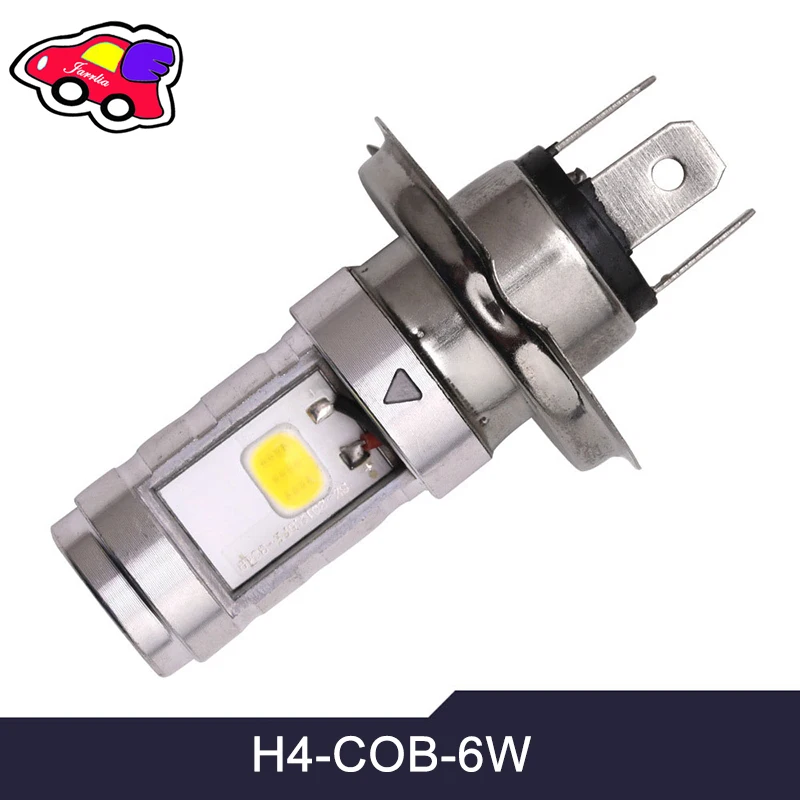 Универсальная фара мотоцикла лампы H4 COB 6W светодиодный Электрический мотор фары