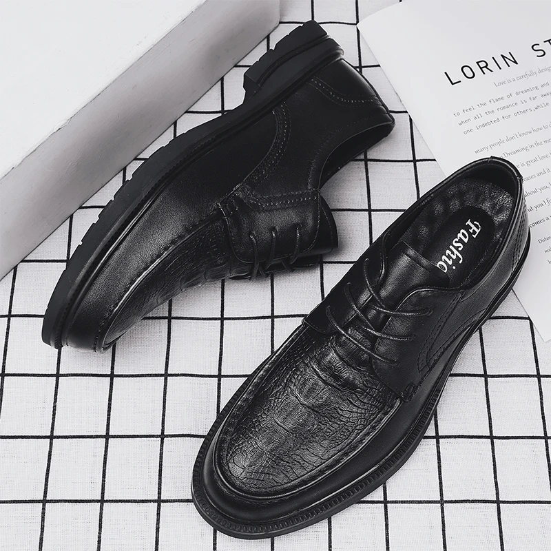 

Мужские модельные туфли из натуральной кожи, повседневные деловые туфли из воловьей кожи, модные кроссовки для мужчин