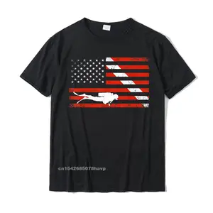 Diver Down Dive Flag Scuba Diving American Flag T-Shirt Tshirts New Coming 3D Printed Cotton Mens T Shirt Casual