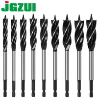 4 9pc twist drill bit set wood fast cut auger carpenter joiner tool drill bit for wood cut suit for woodworking